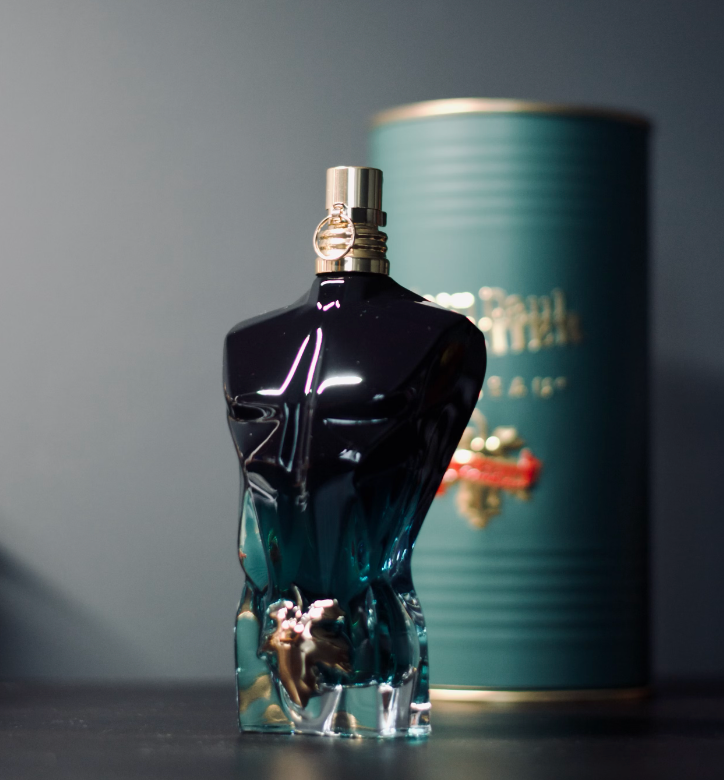 bottle of uniquely shaped jean paul gaultier le male cologne