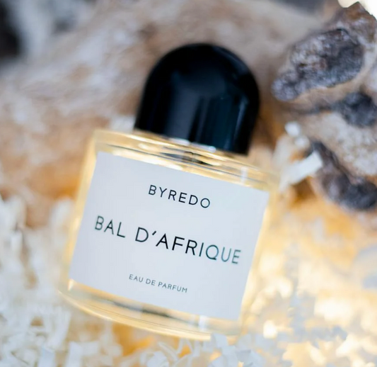 bottle of byredo bal d'afrique eau de parfum cologne