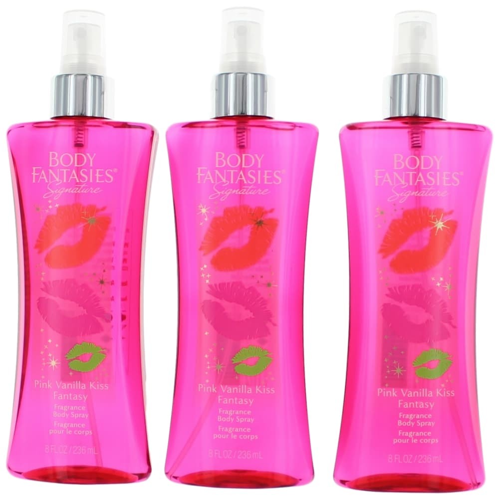 Photo of Pink Vanilla Kiss Fantasy , 3 Pack 8oz Fragrance Body Spray women
