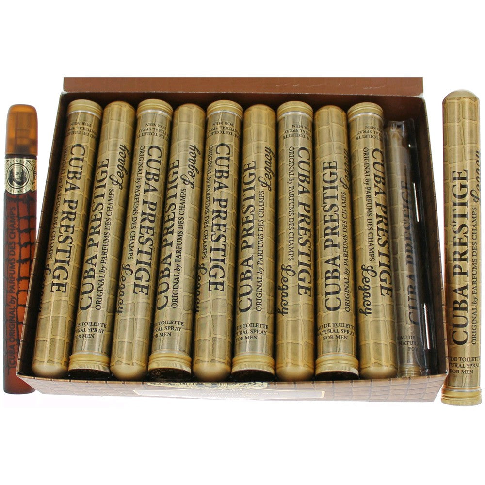 Bottle of Cuba Prestige Legacy by Cuba, 1.17 oz Eau de Toilette Spray for Men. Pack of 20