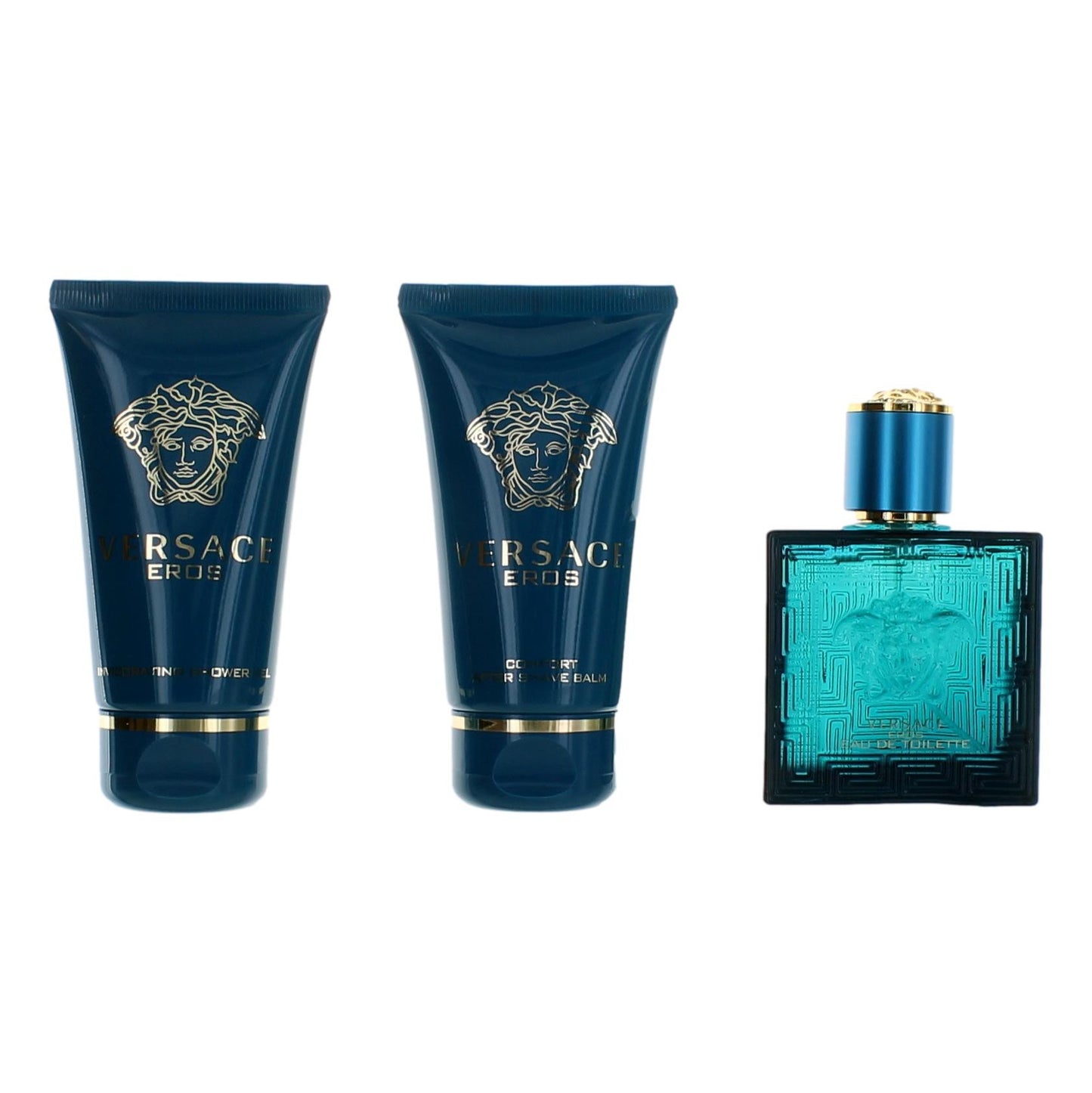 Bottle of Eros by Versace, 3 Piece Gift Set for Men with 1.7