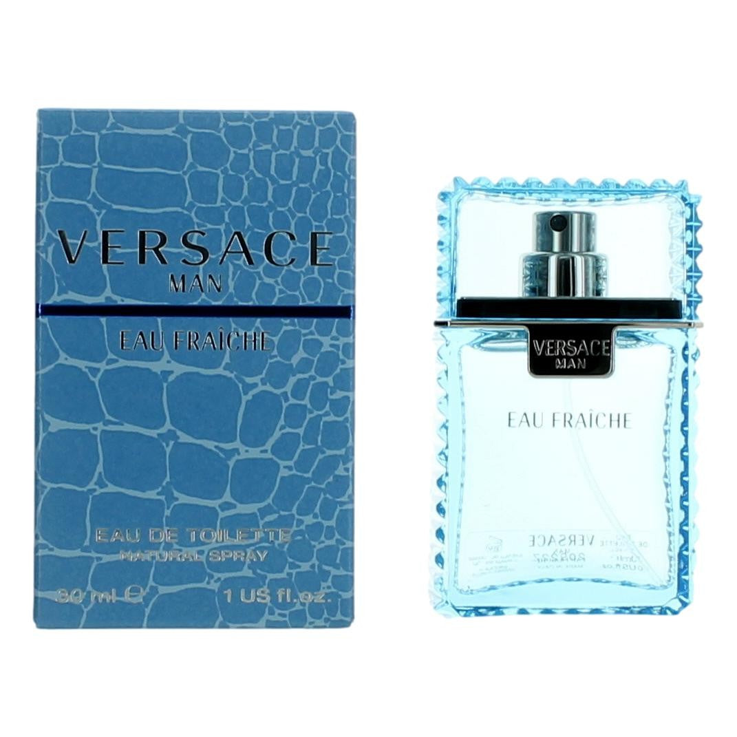Bottle of Versace Man Eau Fraiche by Versace, 1 oz Eau De Toilette Spray for Men