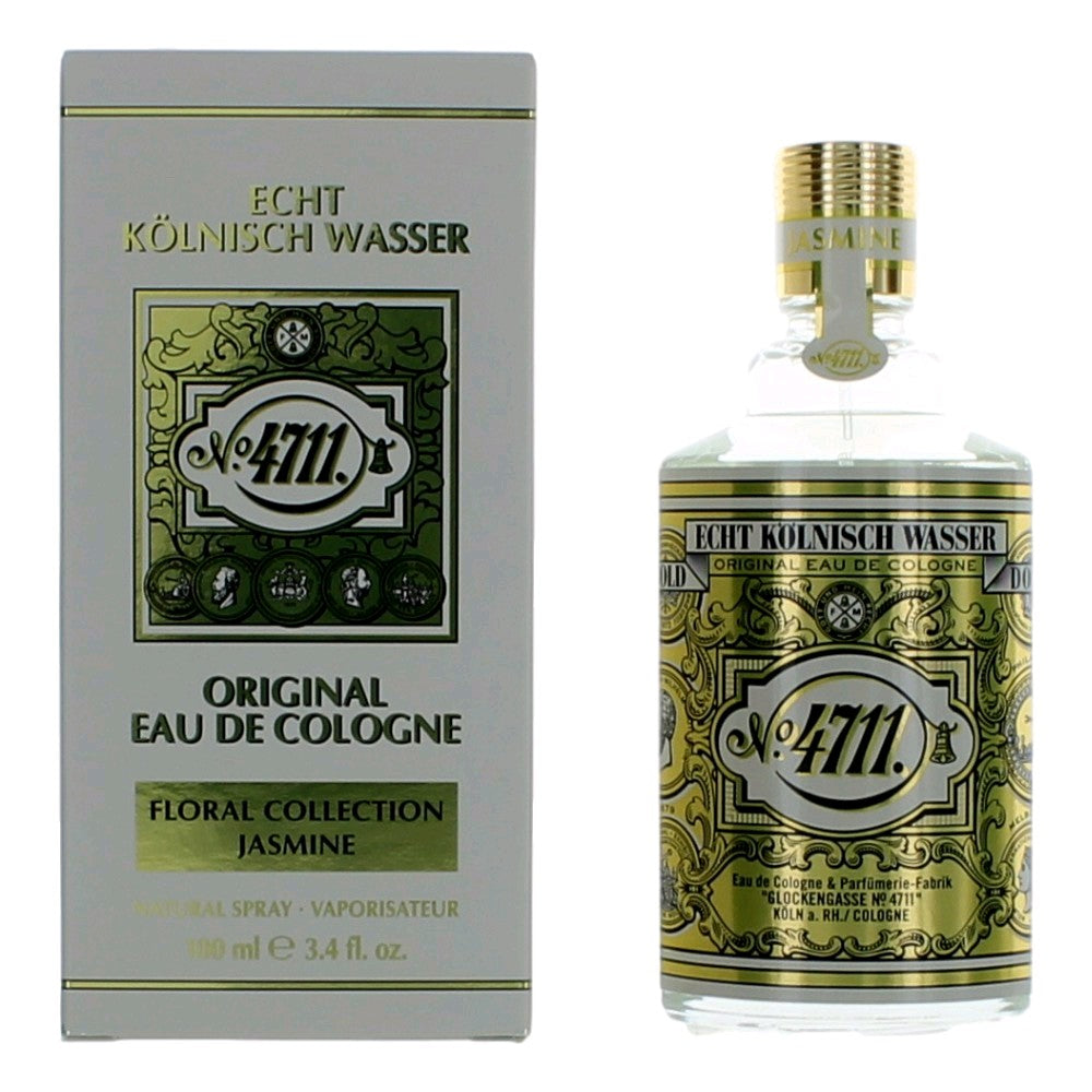 Bottle of 4711 Floral Collection Jasmin by 4711, 3.4 oz Eau De Cologne Spray for Unisex