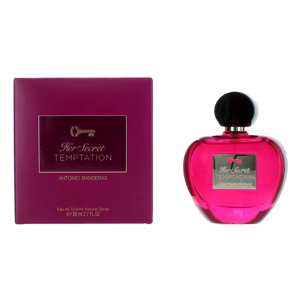 Bottle of Her Secret Temptation by Antonio Banderas, 2.7 oz Eau De Toilette Spray for Women