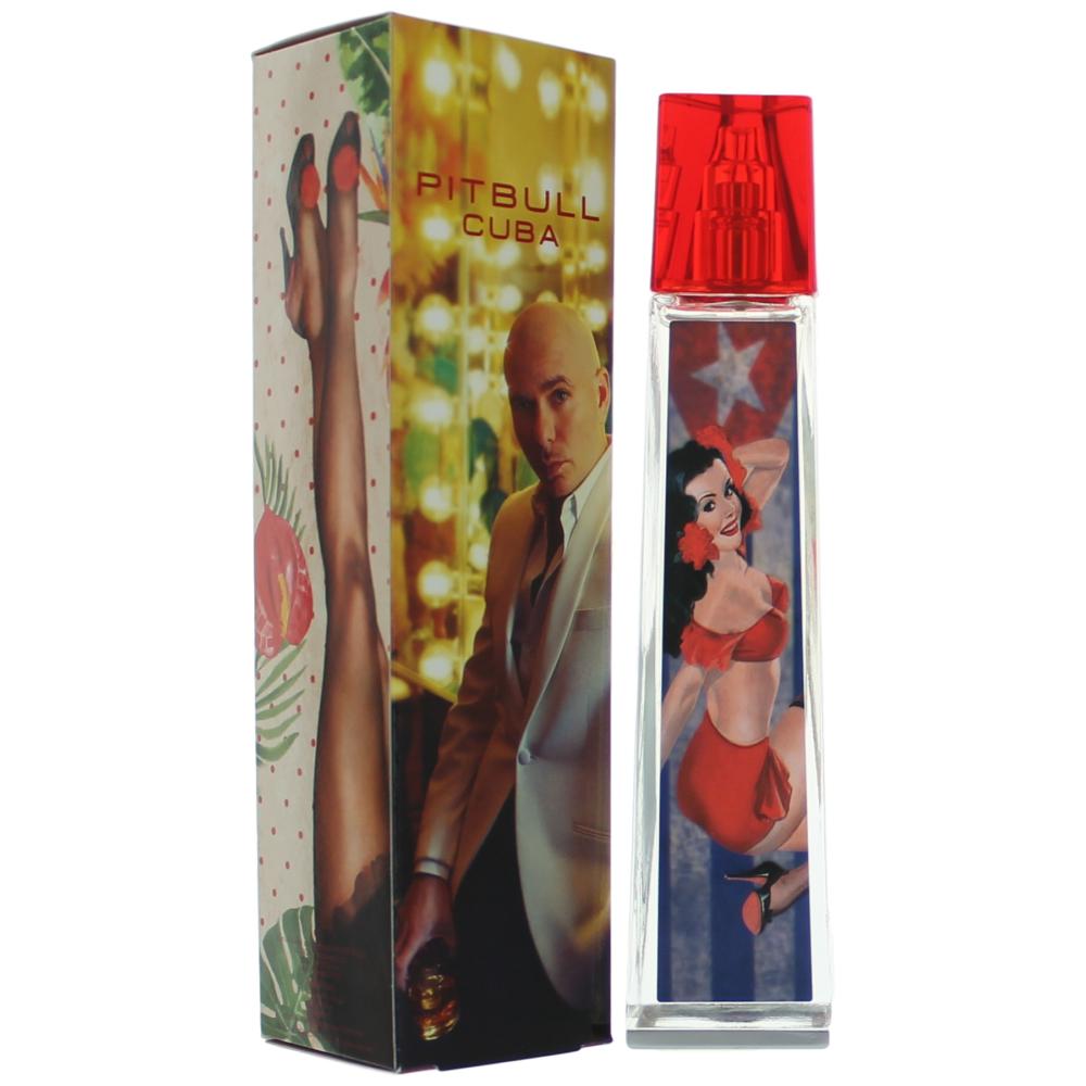 Bottle of Pitbull Cuba Woman by Pitbull, 3.4 oz Eau De Parfum Spray for Women