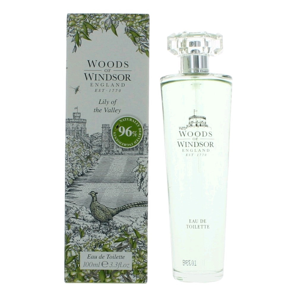 Bottle of Woods of Windsor Lily of The Valley by Woods of Windsor, 3.3 oz Eau De Toilette Spray for Women
