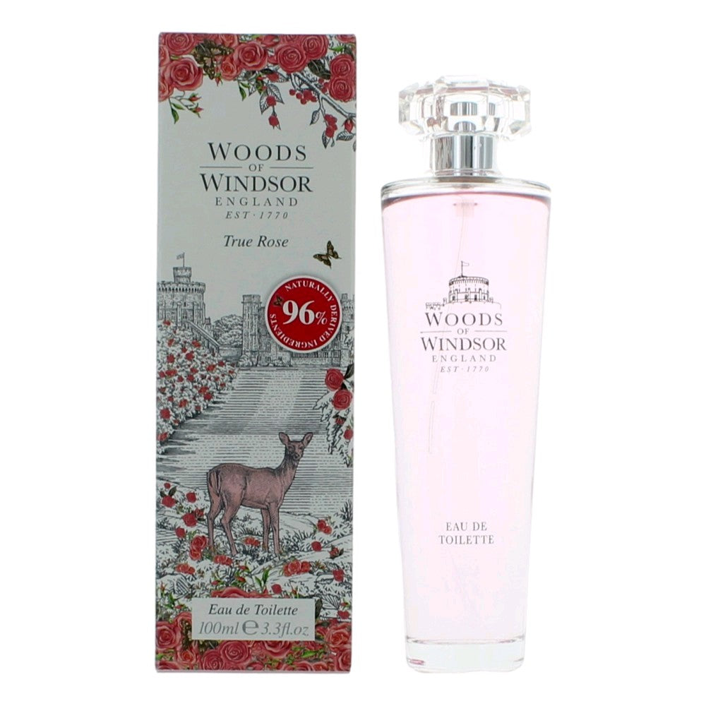 Bottle of Woods of Windsor True Rose by Woods of Windsor, 3.3 oz Eau De Toilette Spray for Women