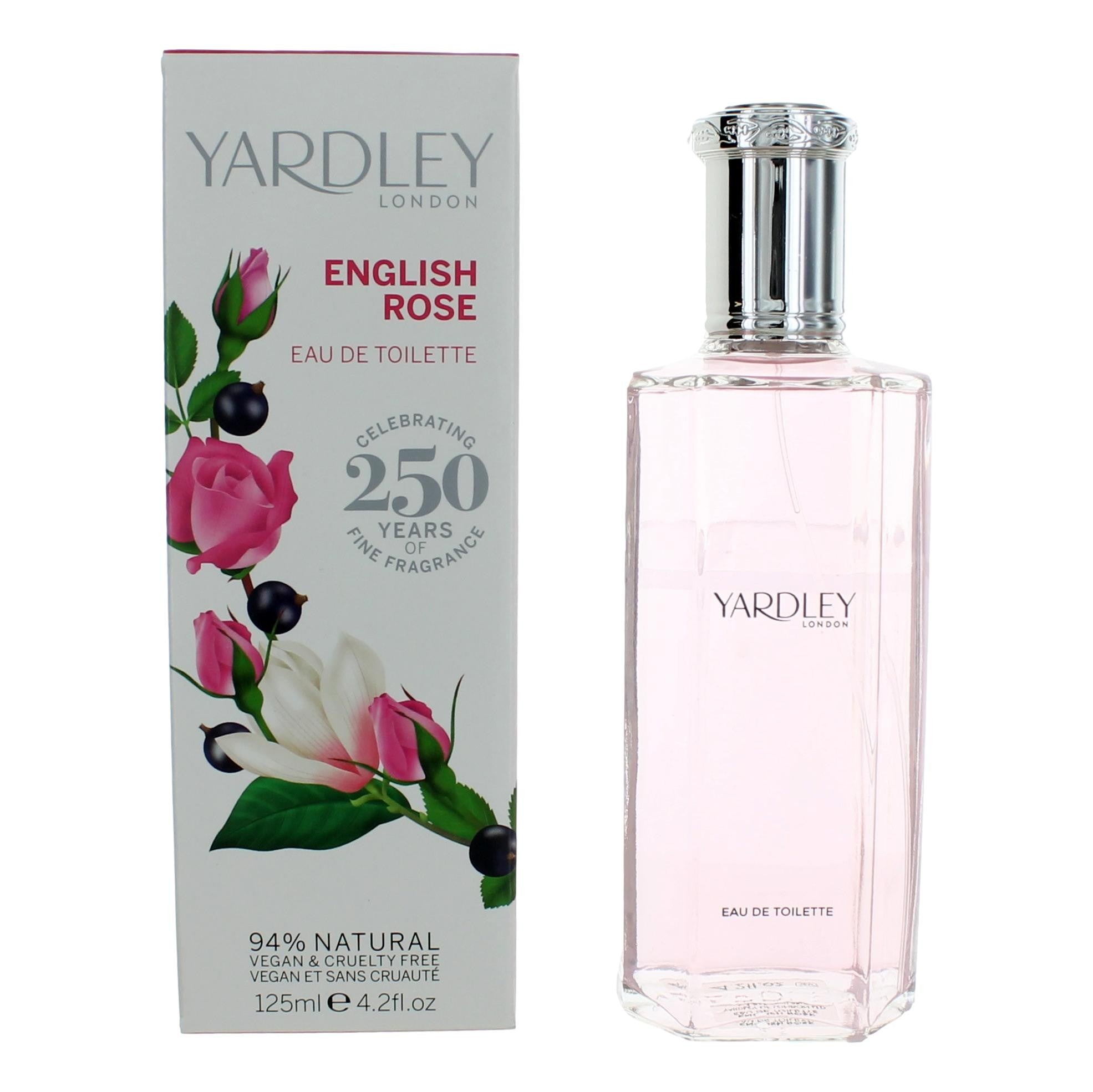 Bottle of Yardley English Rose by Yardley of London, 4.2 oz Eau De Toilette Spray for Women