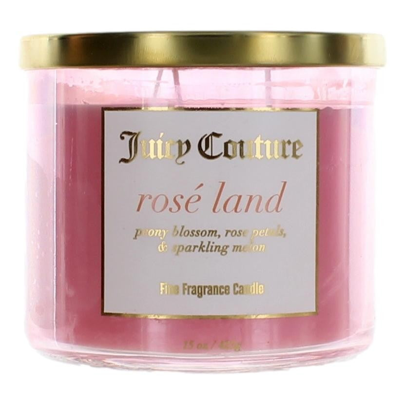 Jar of Juicy Couture 14.5 oz Soy Wax Blend 3 Wick Candle - Rose Land