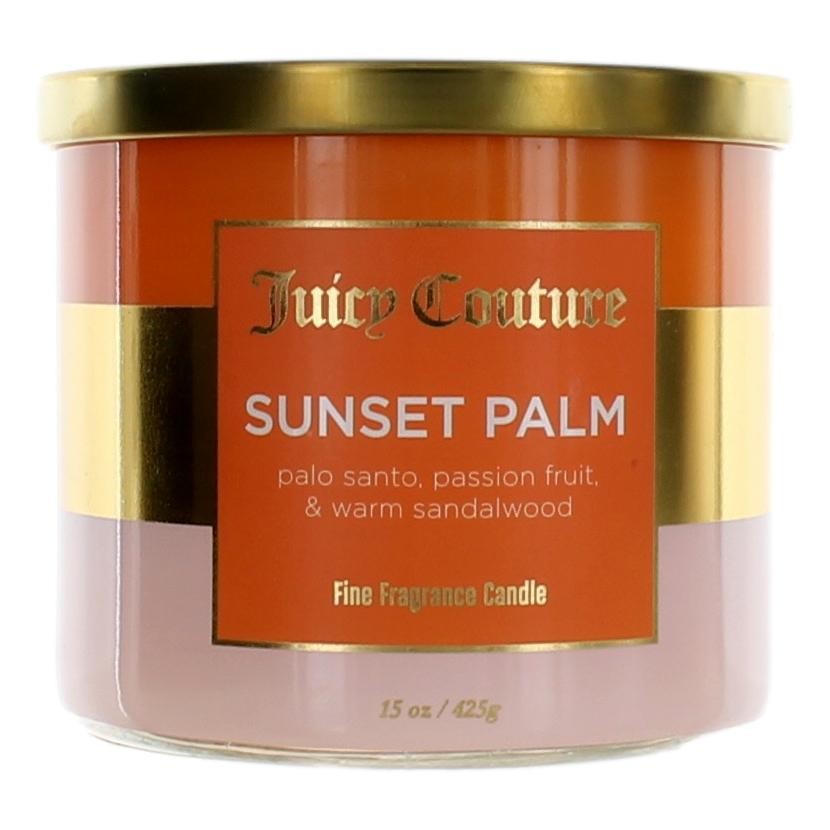 Jar of Juicy Couture 14.5 oz Soy Wax Blend 3 Wick Candle - Sunset Palm
