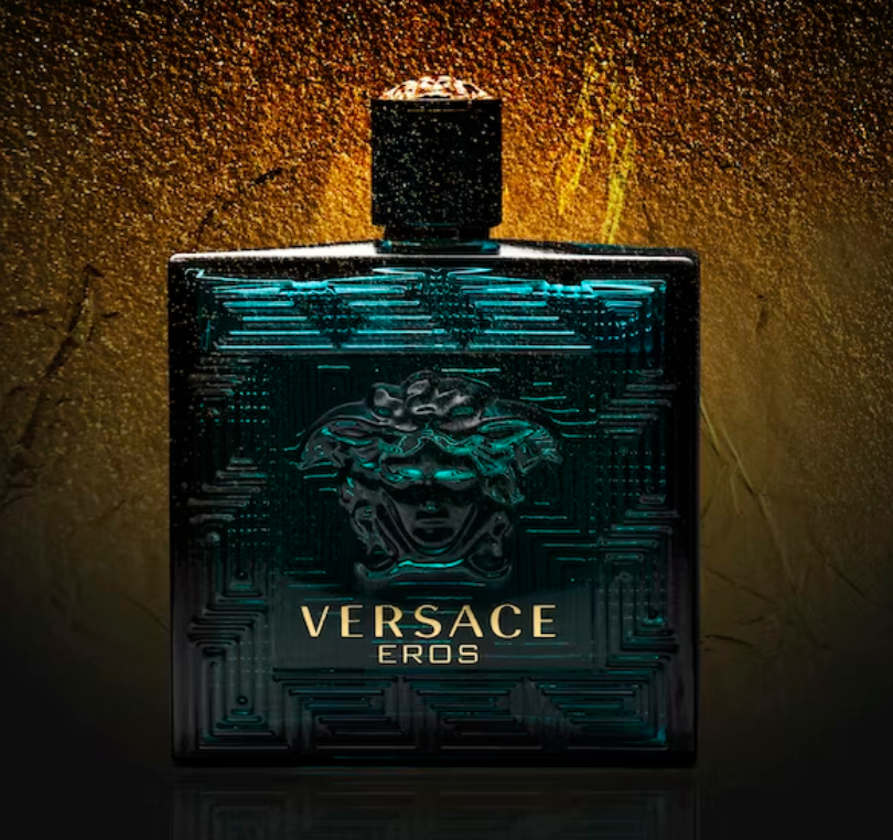 bottle of versace eros eau de parfum for men