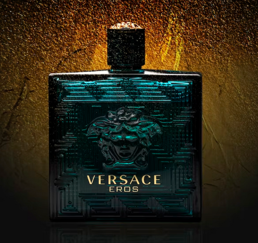 bottle of versace eros eau de parfum for men