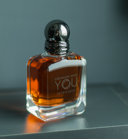 bottle of armani's strongle with you intensely cologne