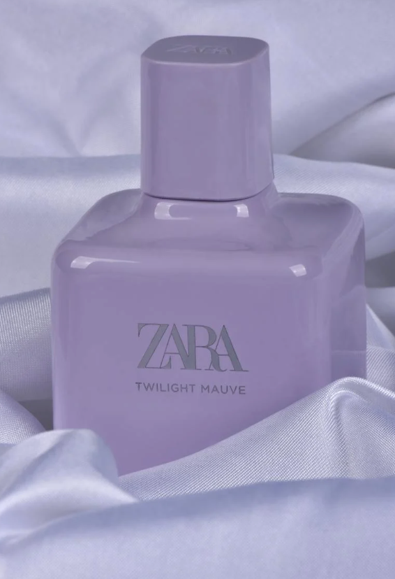 purple bottle of zara's twilight mauve perfume for women