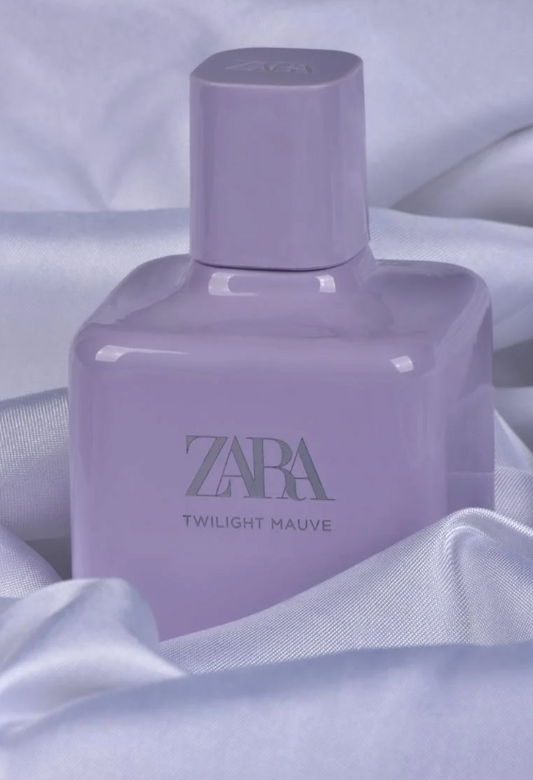 purple bottle of zara's twilight mauve perfume for women