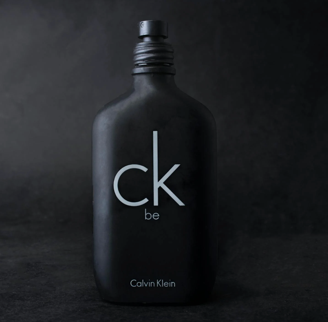 black bottle of calvin klein's unisex be perfume