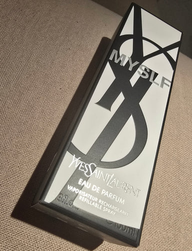 Packaging for ysl myslf eau de parfum cologne