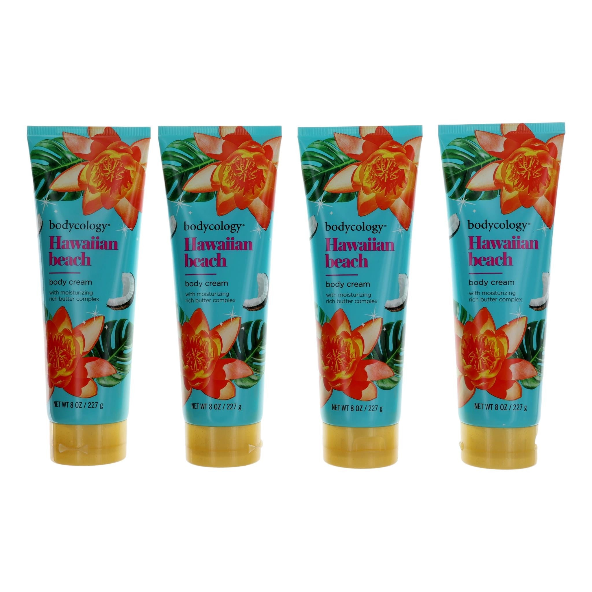 Photo of Hawaiian Beach by Bodycology,4 Pack 8 oz Moisturizing Body Cream women