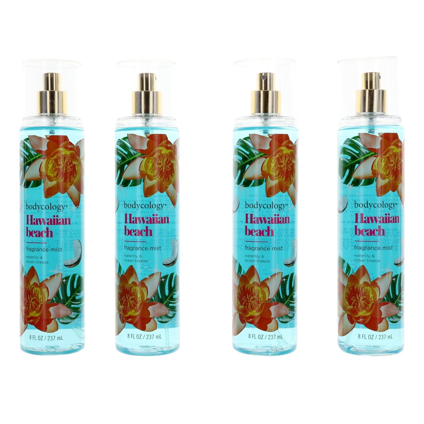 Photo of Hawaiian Beach by Bodycology, 4 Pack 8 oz Fragrance Mist for Women