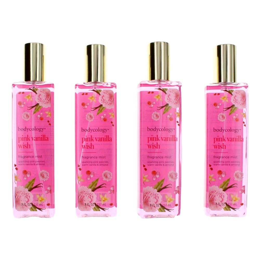 Photo of Pink Vanilla Wish by Bodycology, 4 Pack 8 oz Fragrance Mist for Women