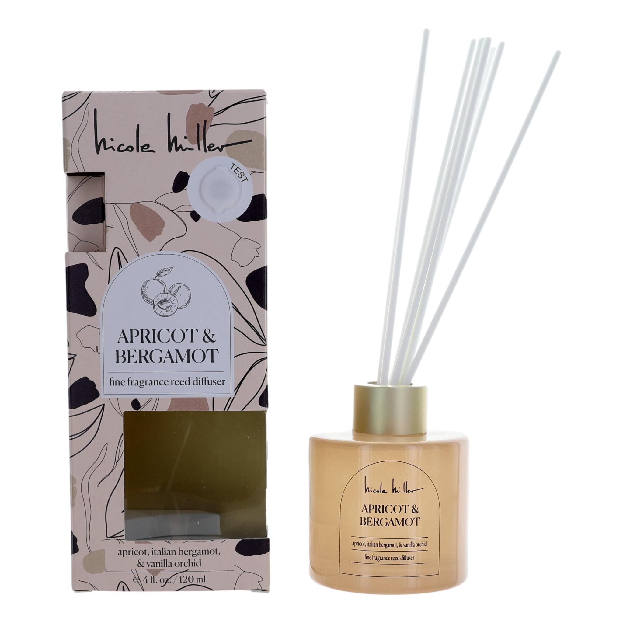 Photo of Apricot & Bergamot by Nicole Miller, 4 oz Reed Diffuser