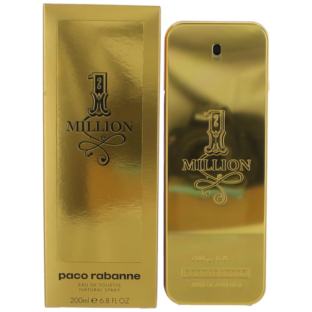 Bottle of 1 Million by Paco Rabanne, 6.8 oz Eau De Toilette Spray for Men