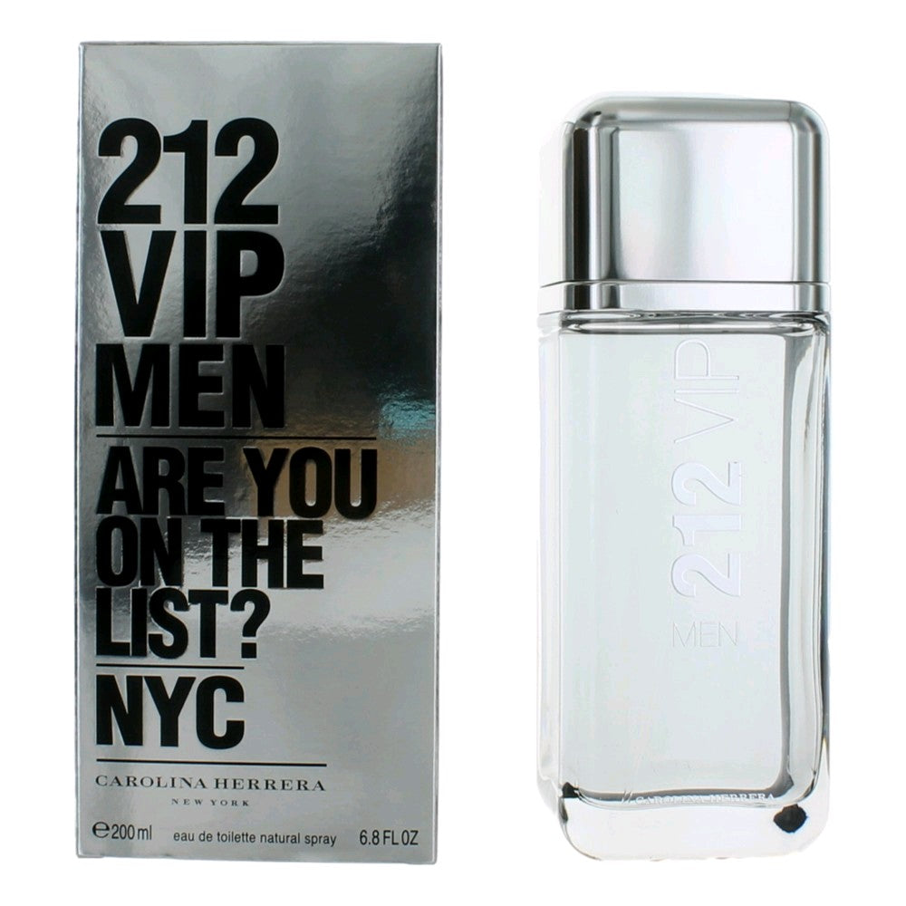 Bottle of 212 VIP by Carolina Herrera, 6.7 oz Eau De Toilette Spray for Men