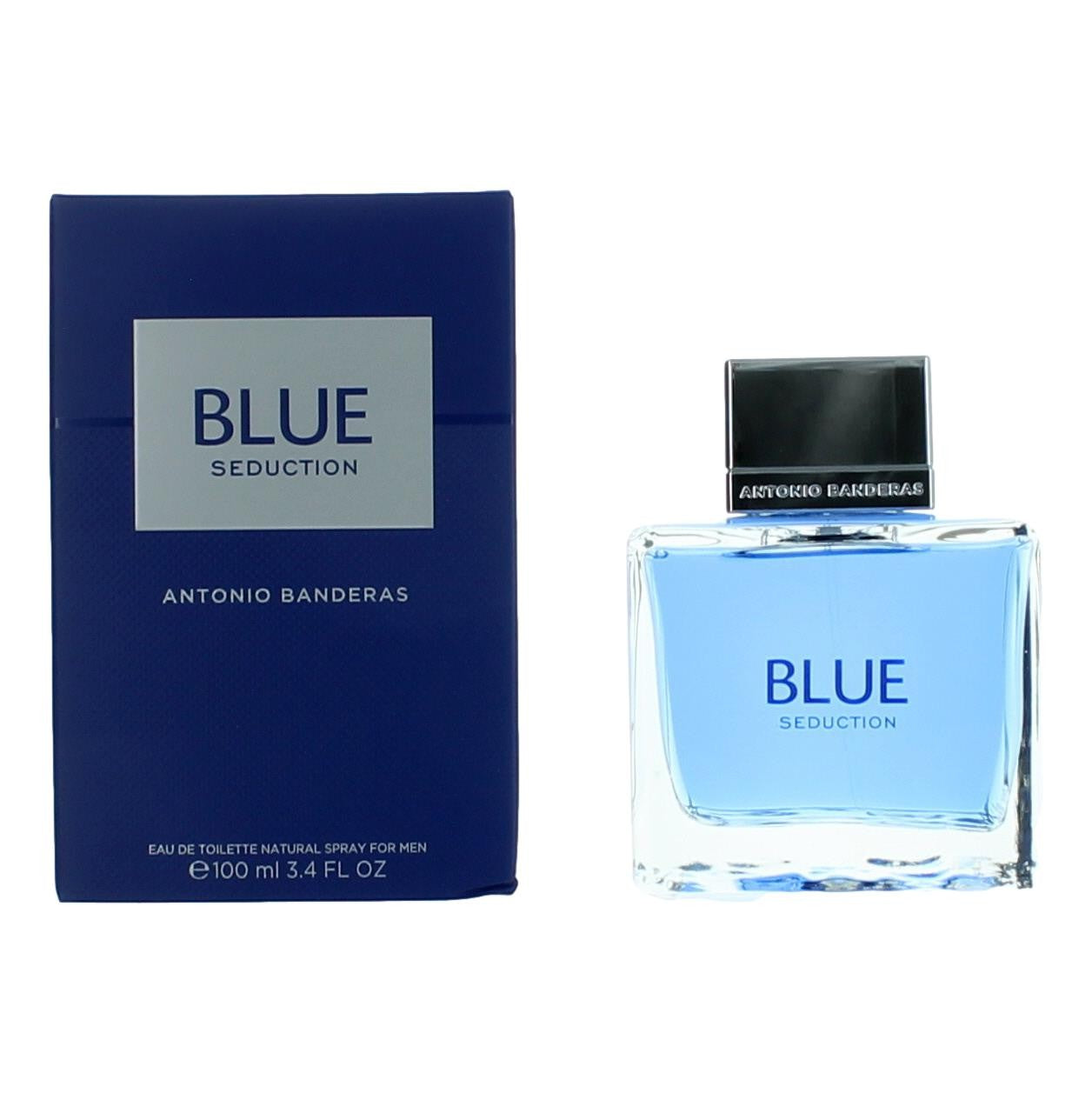 Bottle of Blue Seduction by Antonio Banderas, 3.4 oz Eau De Toilette Spray for Men