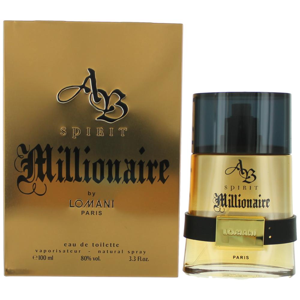 Bottle of AB Spirit Millionaire by Lomani, 3.3 oz Eau De Toilette Spray for Men