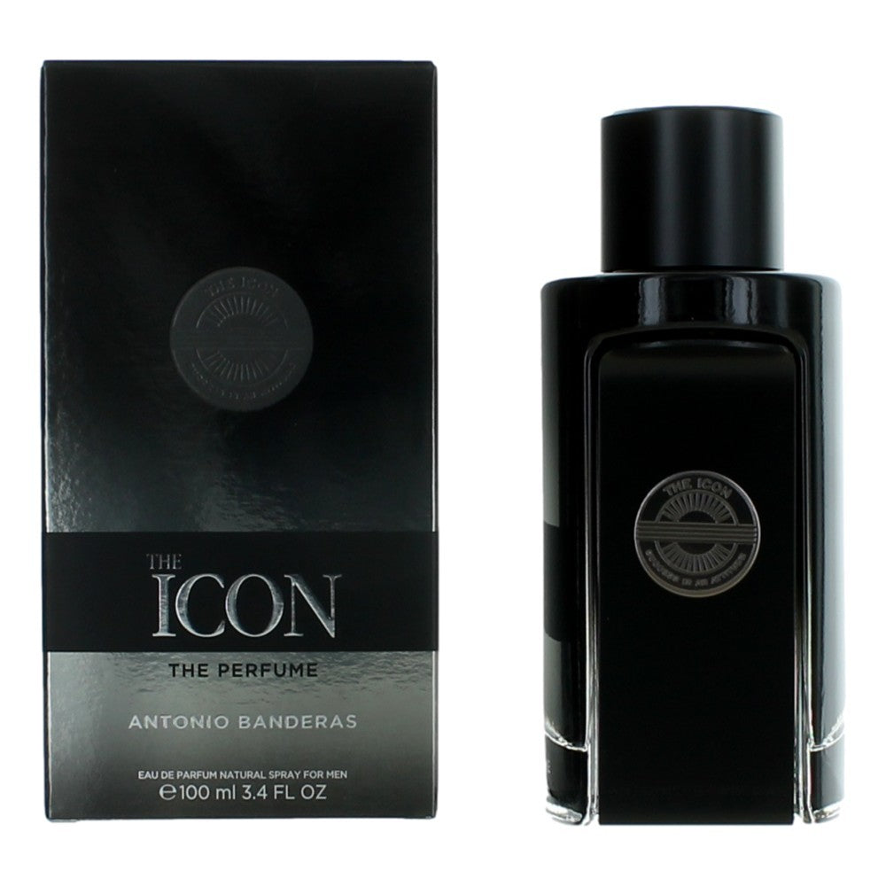 Bottle of The Icon by Antonio Banderas, 3.4 oz Eau De Parfum Spray for Men