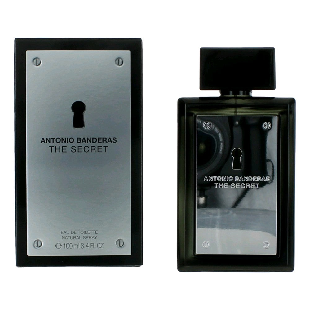 Bottle of The Secret by Antonio Banderas, 3.4 oz Eau De Toilette Spray for Men