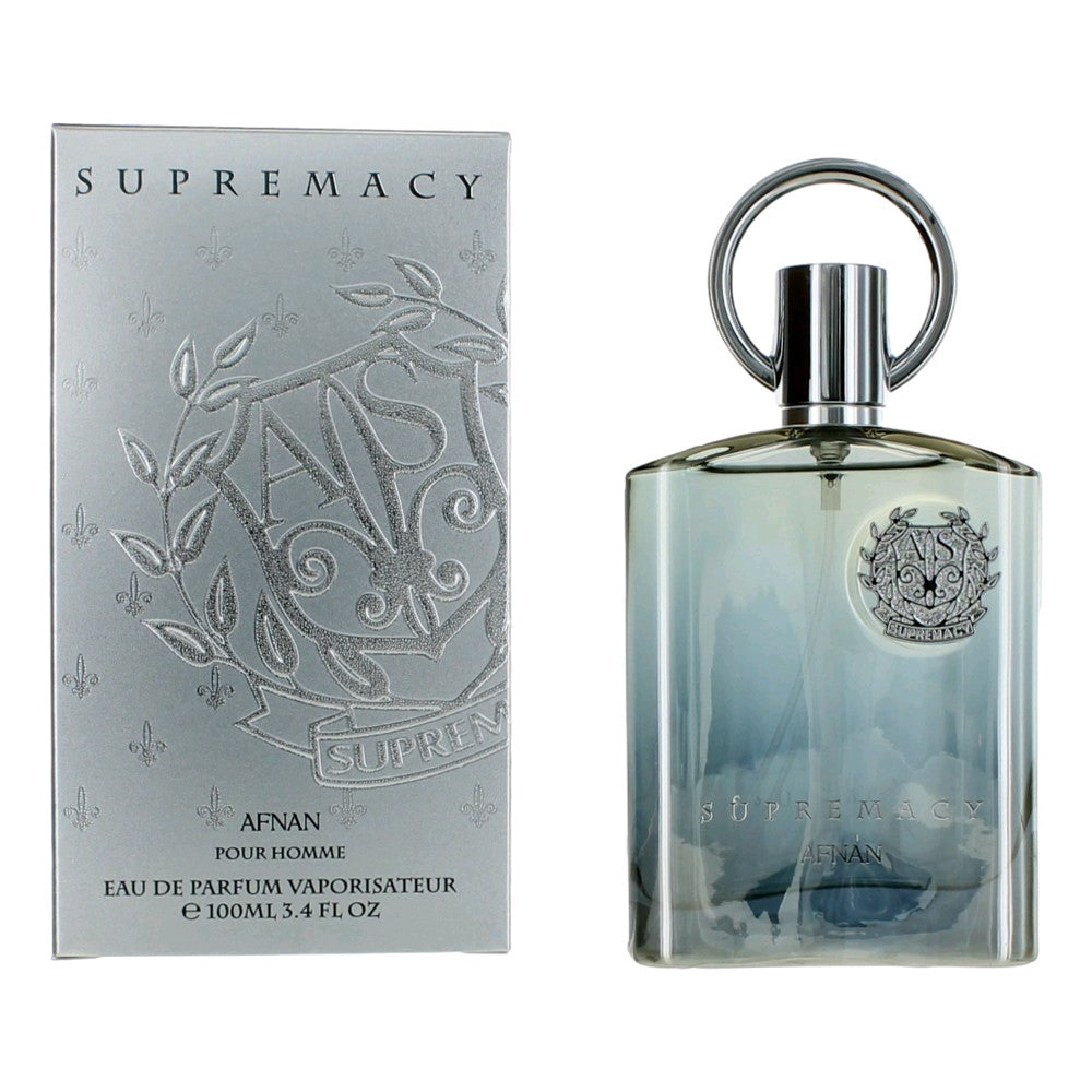 Bottle of Supremacy Silver by Afnan, 3.4 oz Eau De Parfum Spray for Men