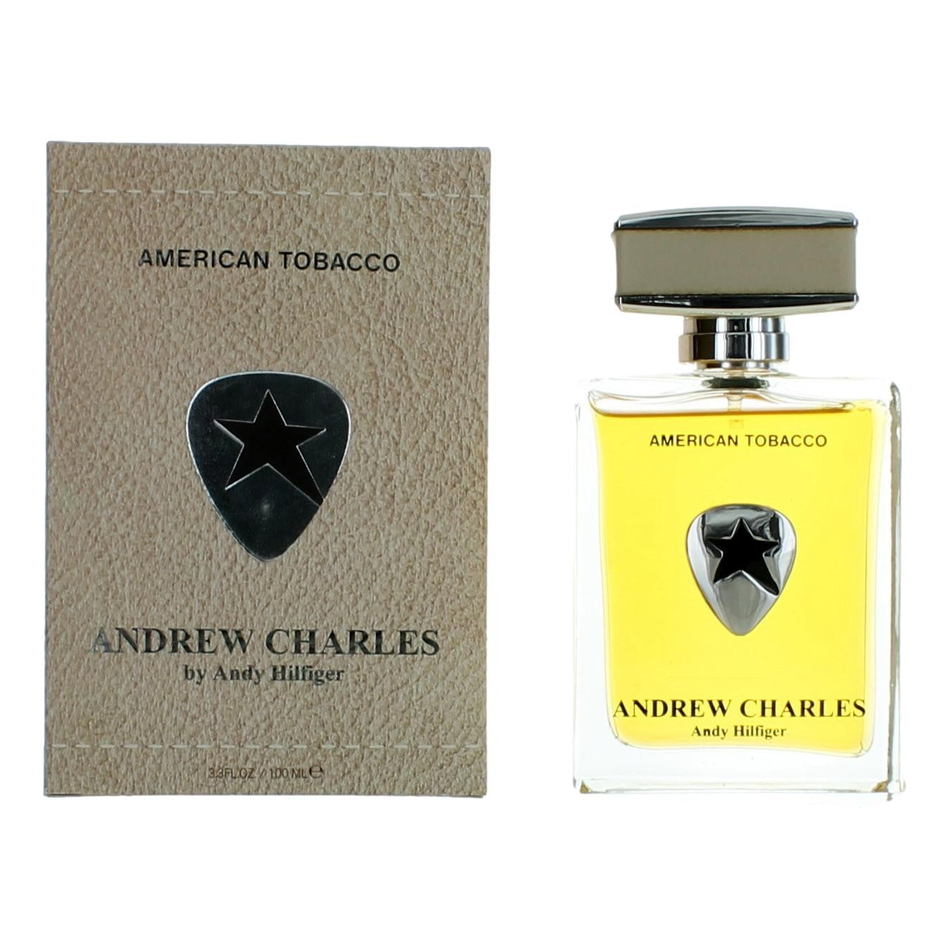 Bottle of Andrew Charles American Tobacco by Andy Hilfiger, 3.3 oz Eau De Toilette Spray for Men