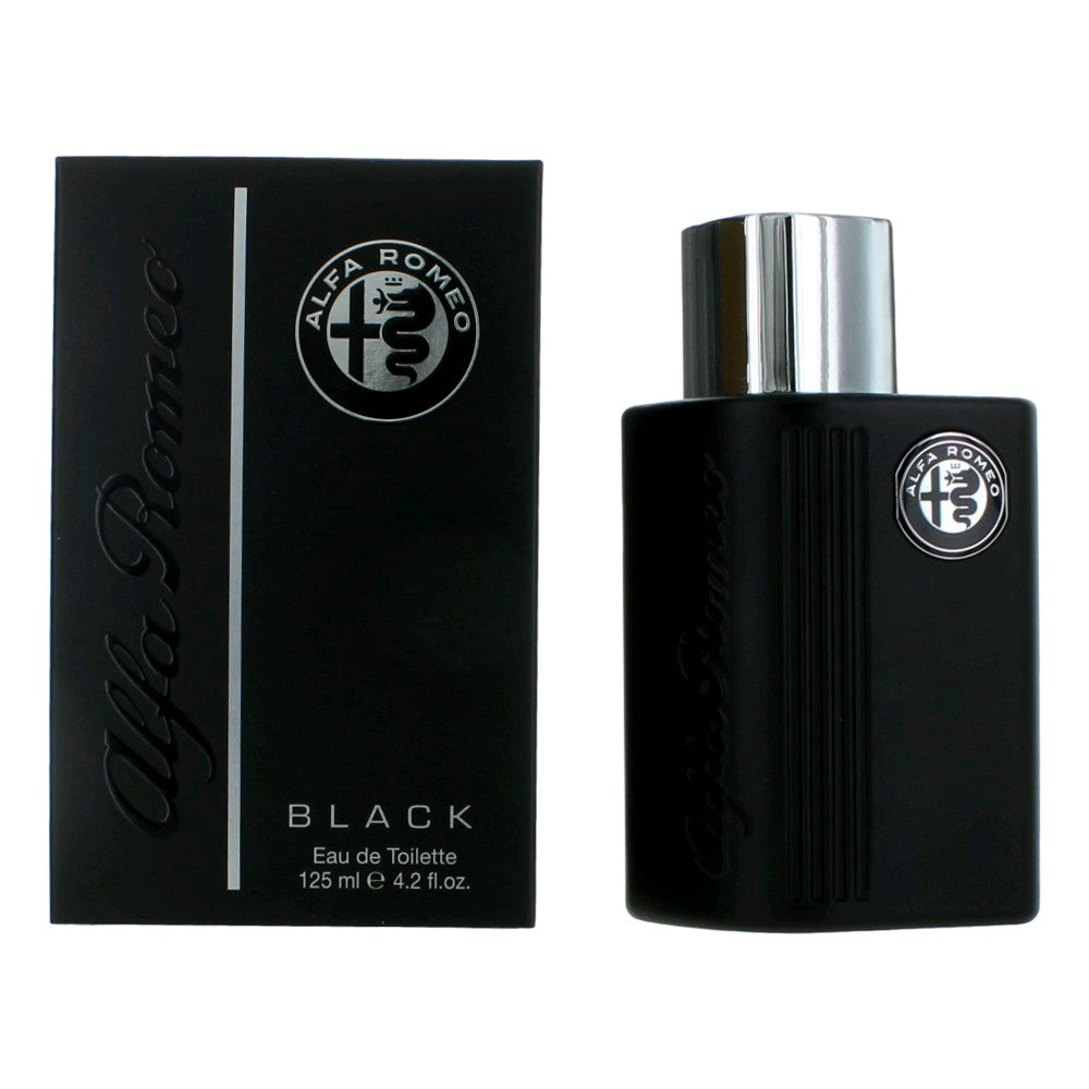 Bottle of Alfa Romeo Black by Alfa Romeo, 4.2 oz Eau De Toilette Spray for Men