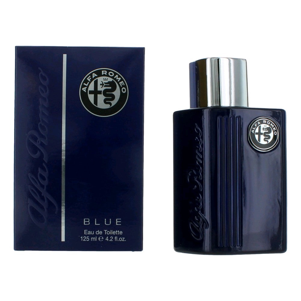 Bottle of Alfa Romeo Blue by Alfa Romeo, 4.2 oz Eau De Toilette Spray for Men