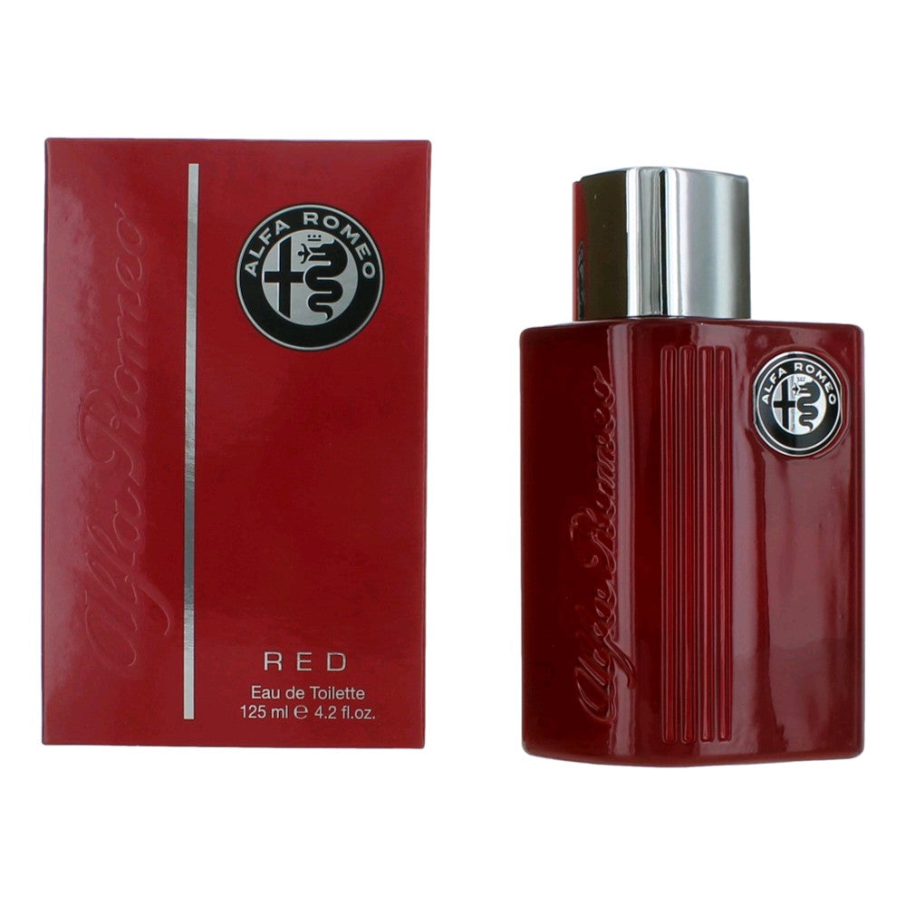 Bottle of Alfa Romeo Red by Alfa Romeo, 4.2 oz Eau De Toilette Spray for Men