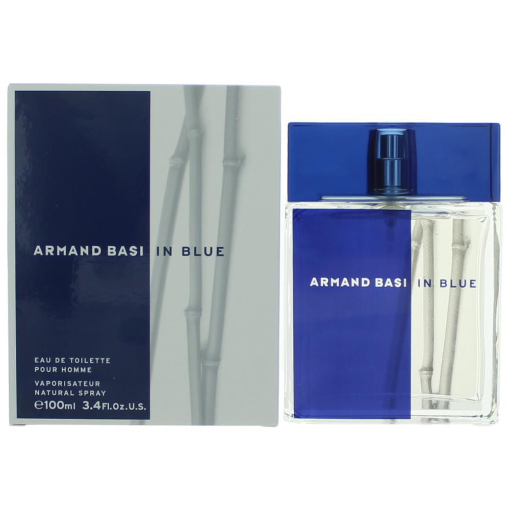 Bottle of Armand Basi in Blue by Armand Basi, 3.4 oz Eau De Toilette Spray for men.