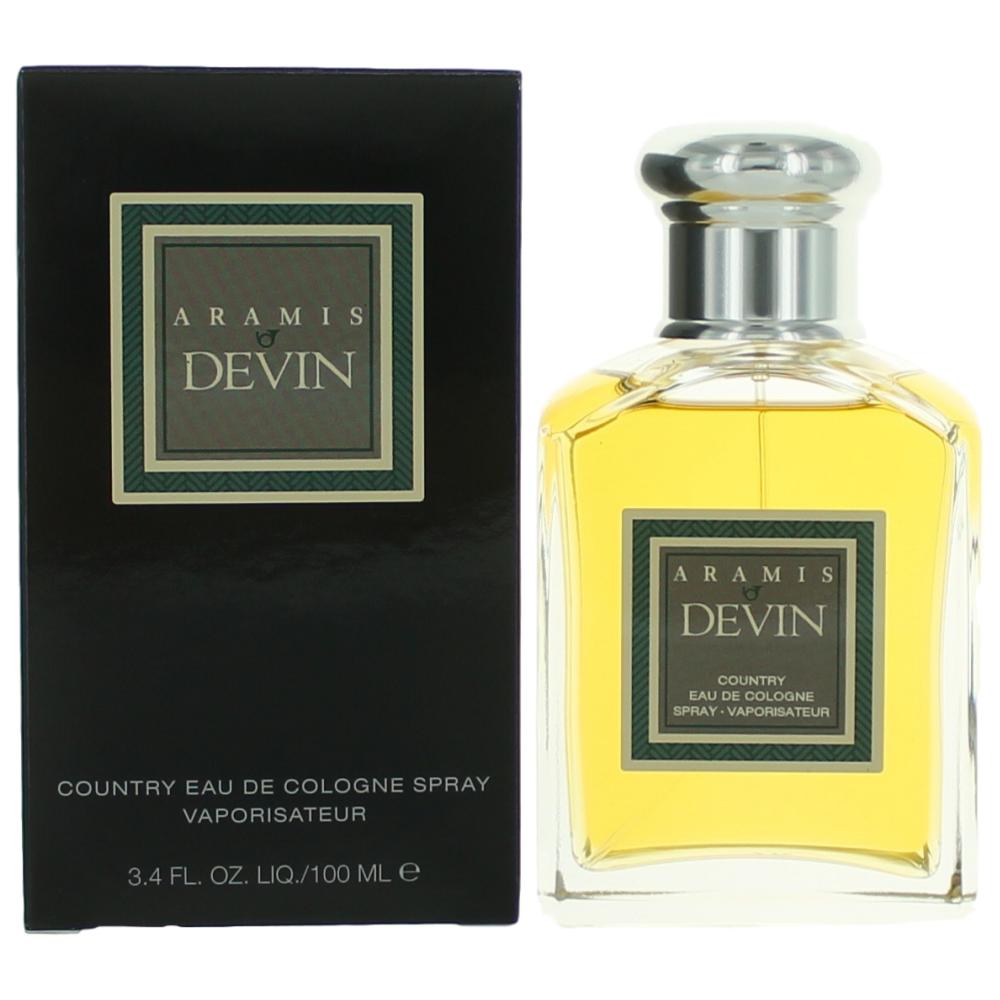 Bottle of Aramis Devin by Aramis, 3.4 oz Country Eau De Cologne Spray for Men