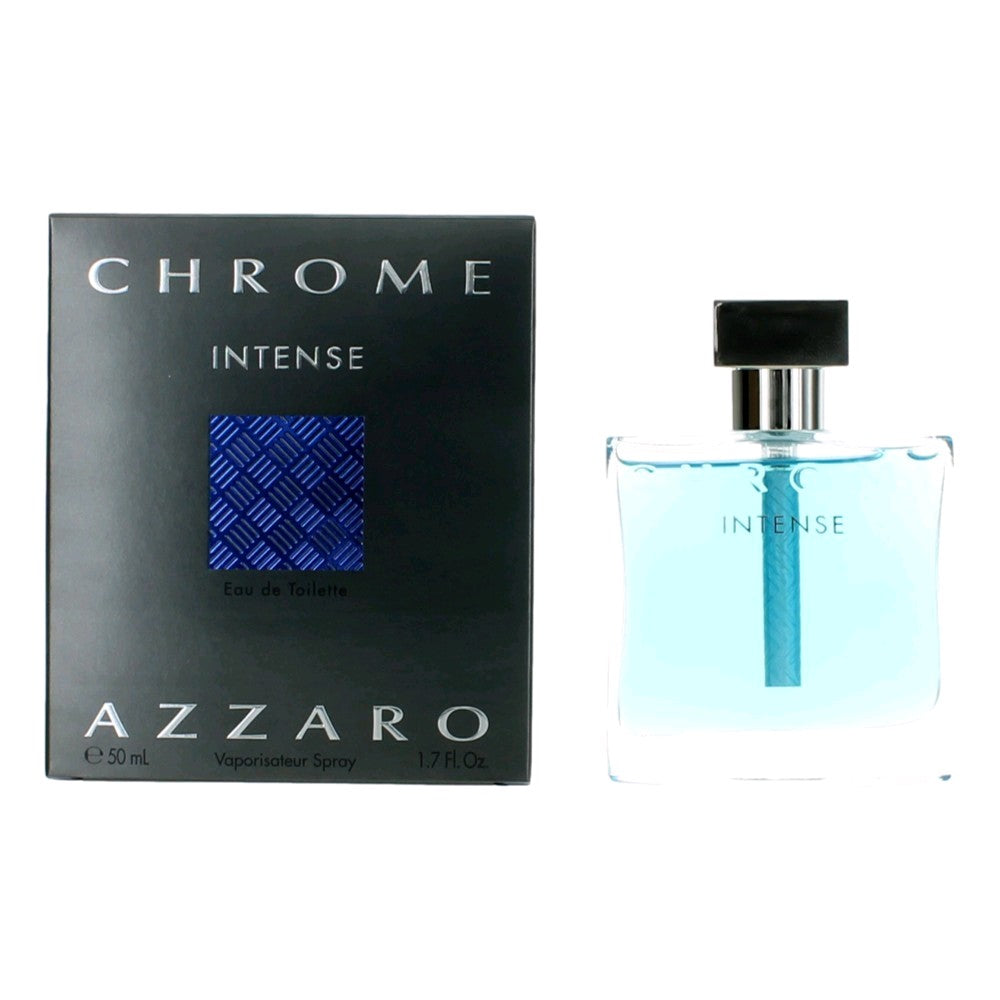 Bottle of Chrome Intense by Azzaro, 1.7 oz Eau De Toilette Spray for Men