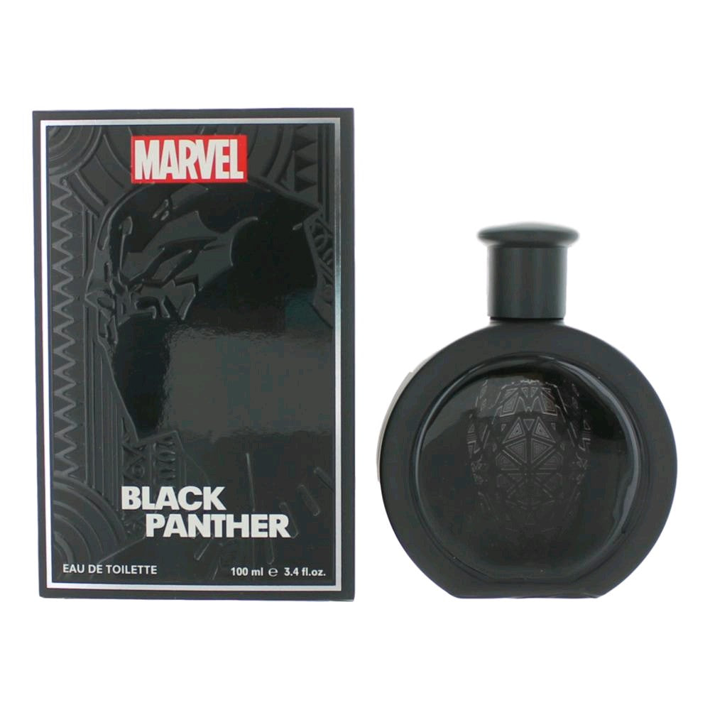 Bottle of Black Panther by Marvel, 3.4 oz Eau De Toilette Spray for Men