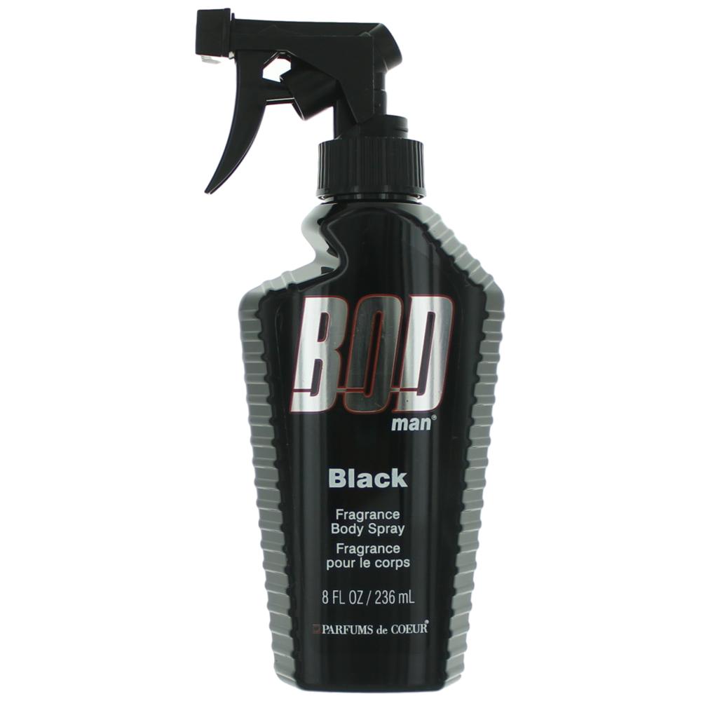 Bottle of Bod Man Black by Parfums De Coeur, 8 oz Frgrance Body Spray for Men