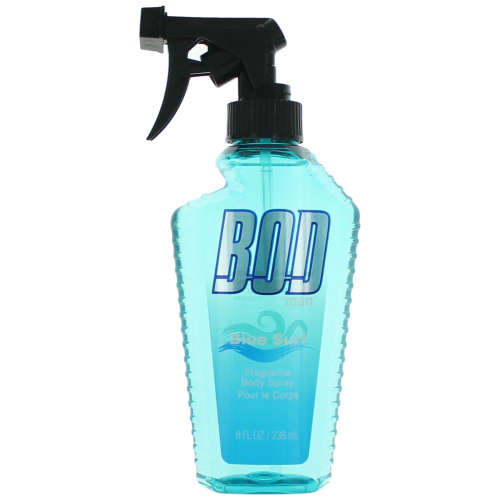 Bottle of Bod Man Blue Surf by Parfums De Coeur, 8 oz Frgrance Body Spray for Men