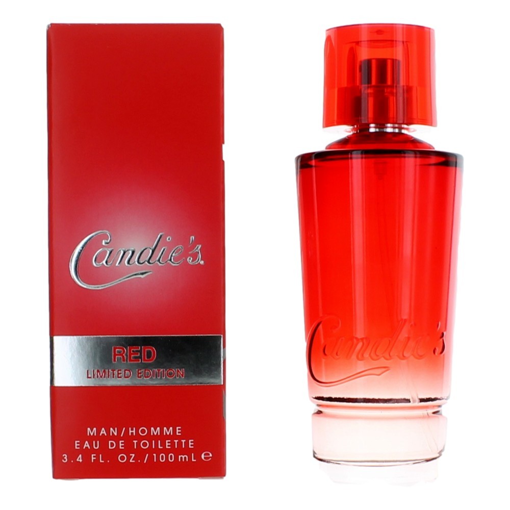 Bottle of Candie's Red by Candies, 3.4 oz Eau De Toilette Spray for Men