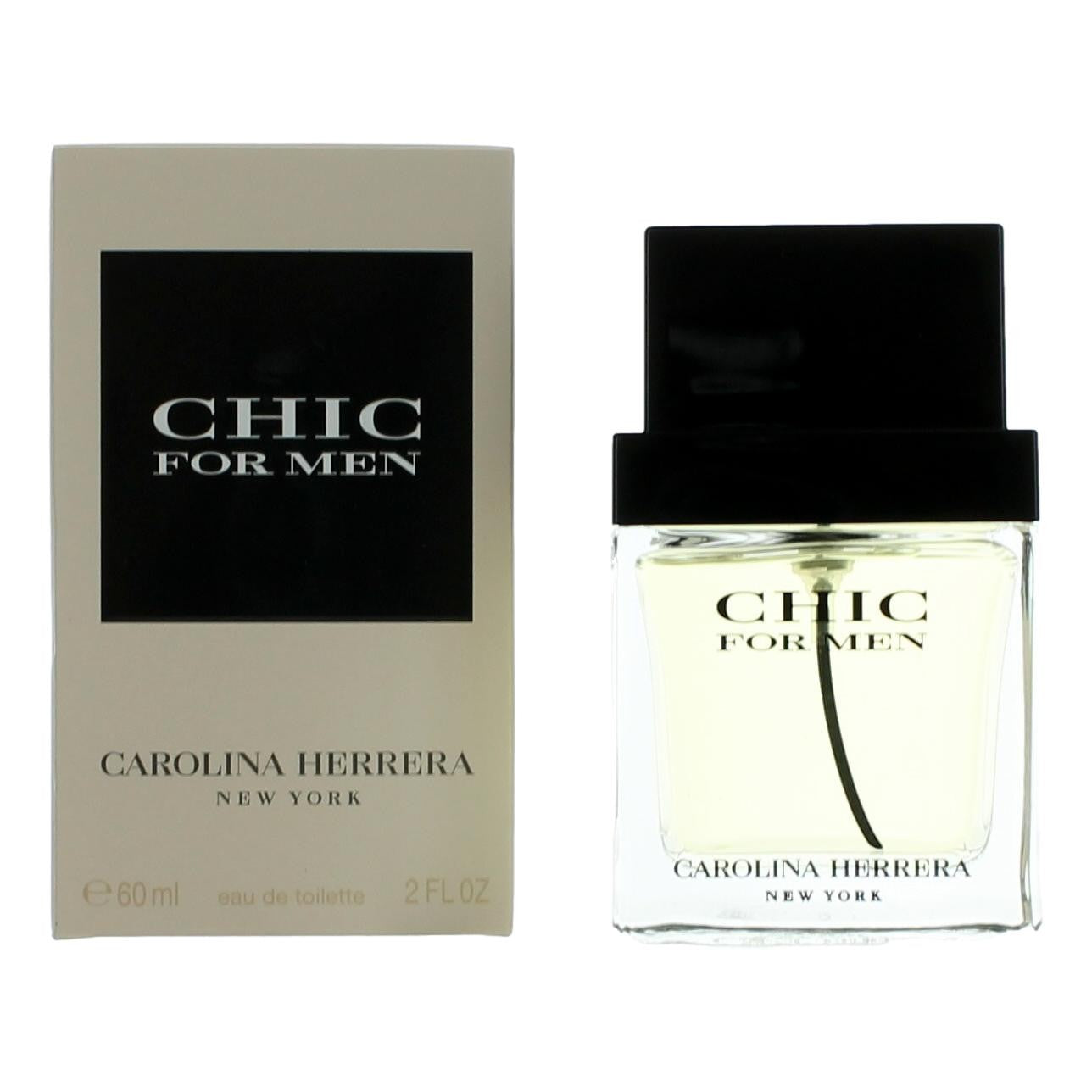 Bottle of Chic by Carolina Herrera, 2 oz Eau De Toilette Spray for Men