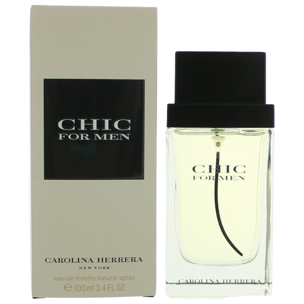 Bottle of Chic by Carolina Herrera, 3.4 oz Eau De Toilette Spray for Men