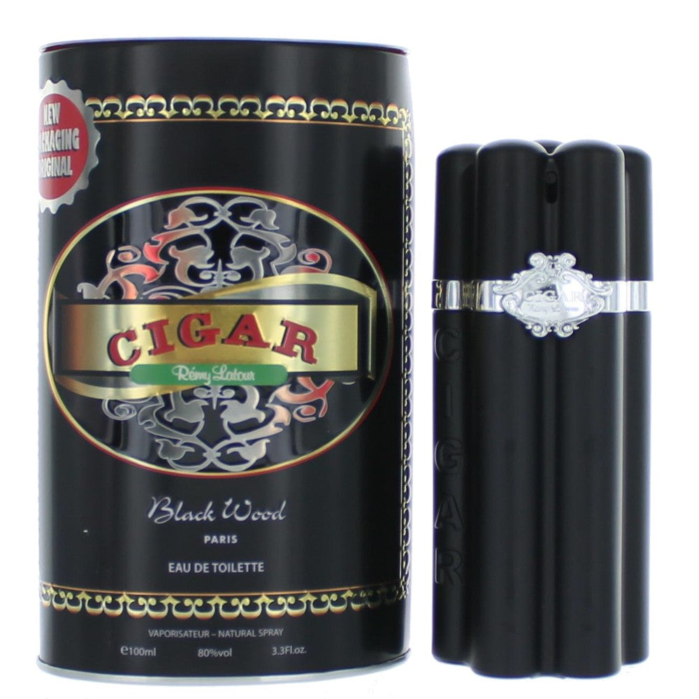 Bottle of Cigar Black Wood by Remy Latour, 3.3 oz Eau De Toilette Spray for Men