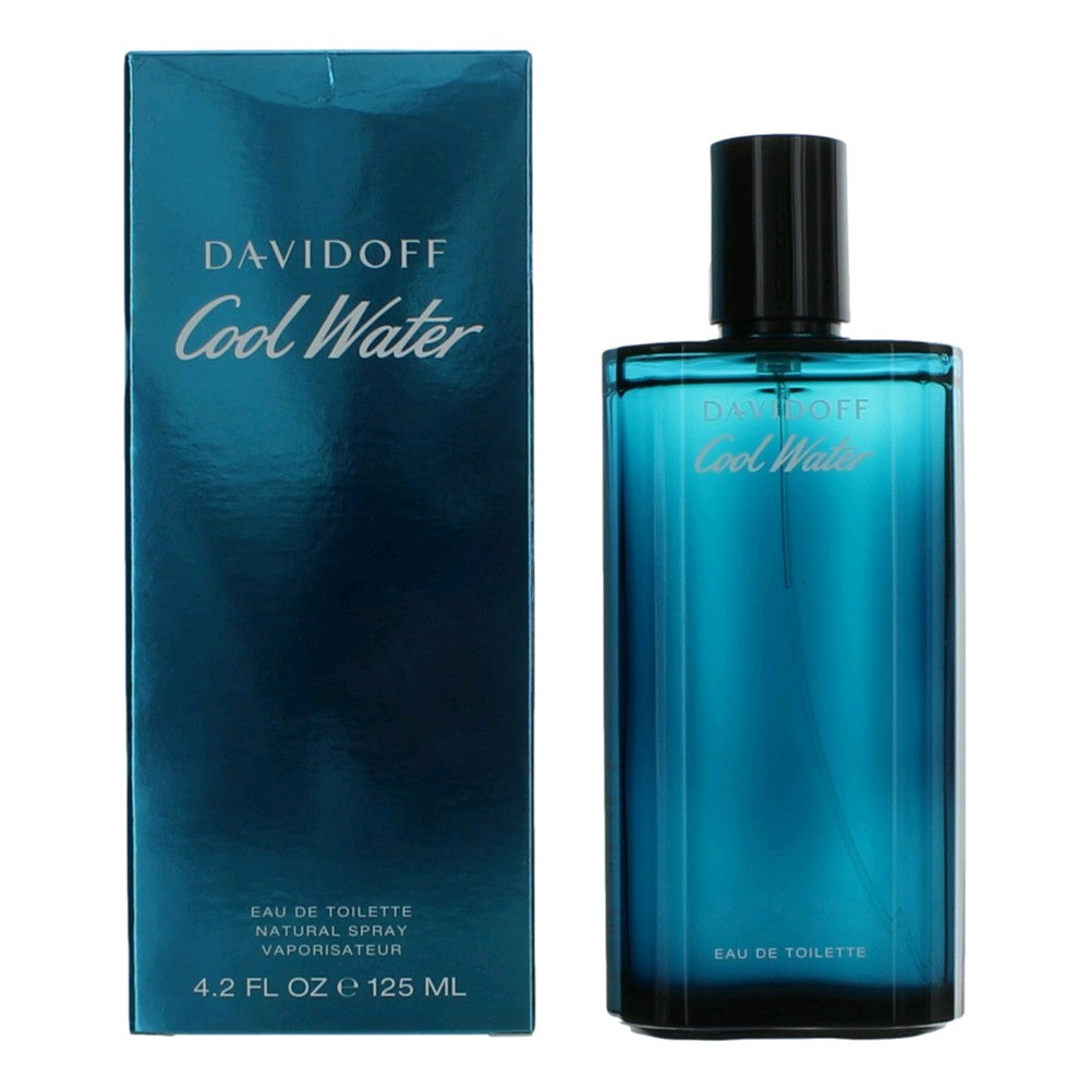 Bottle of Cool Water by Davidoff, 4.2 oz Eau De Toilette Spray for Men