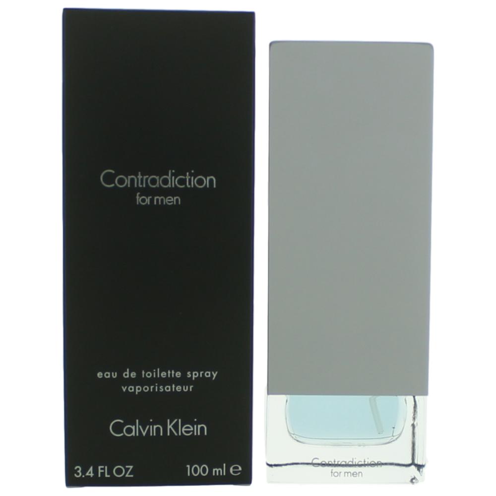 Bottle of Contradiction by Calvin Klein, 3.4 oz Eau De Toilette Spray for Men