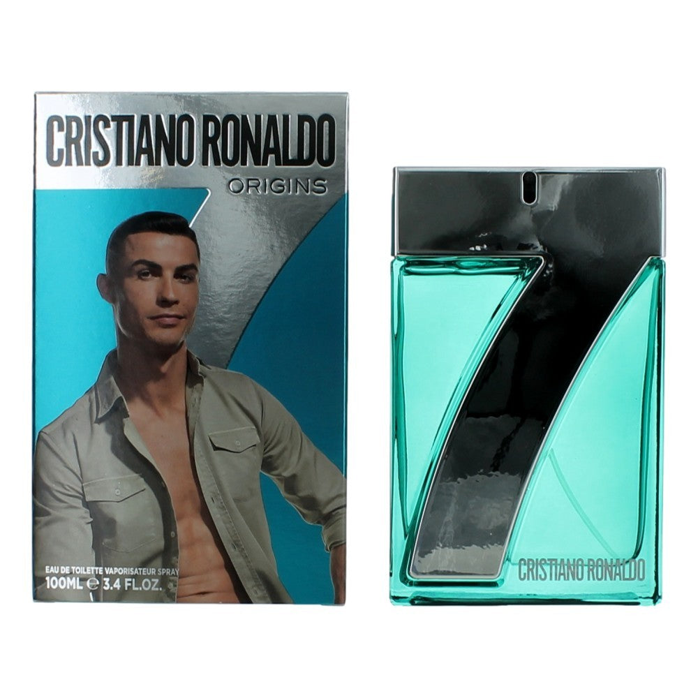 Bottle of CR7 Origins by Cristiano Ronaldo, 3.4 oz Eau De Toilette Spray for Men