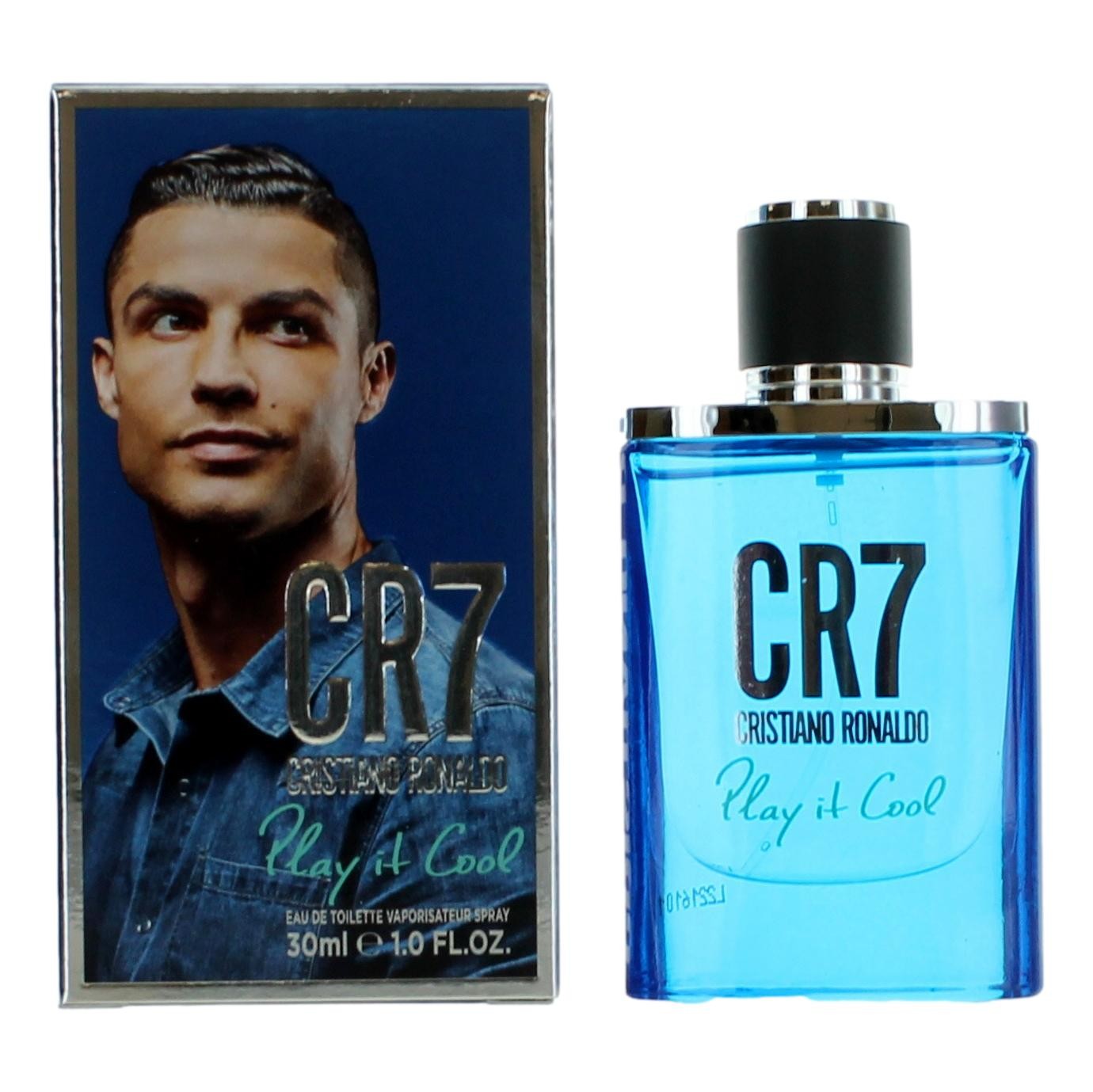 Bottle of CR7 Play It Cool by Cristiano Ronaldo, 1 oz Eau De Toilette Spray for Men